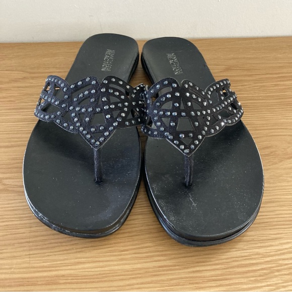 Kenneth Cole Reaction Size 11 Black Thongs - NWOT - Picture 5 of 7